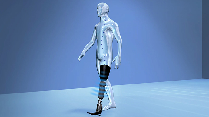 Intent controlled prosthetic foot using myoelectric sensors