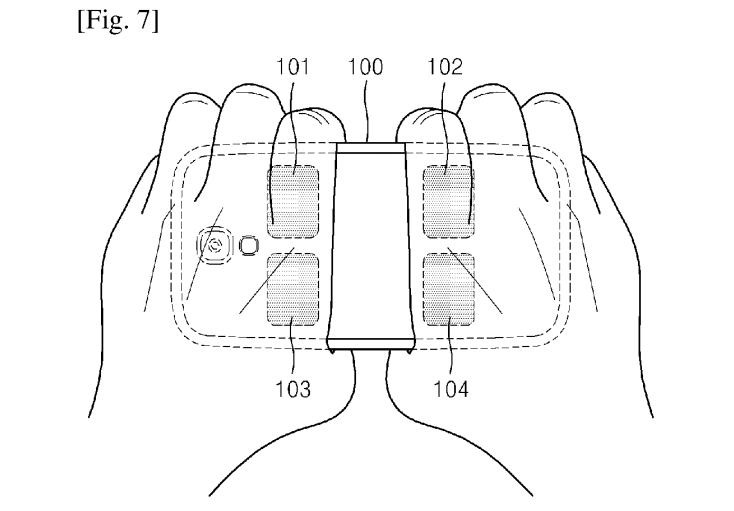 Samsung patent describes phone grip body fat measure