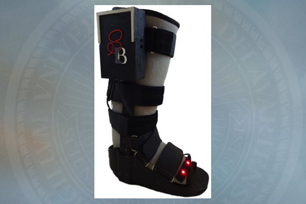 Sensor boot guides bone injury healing