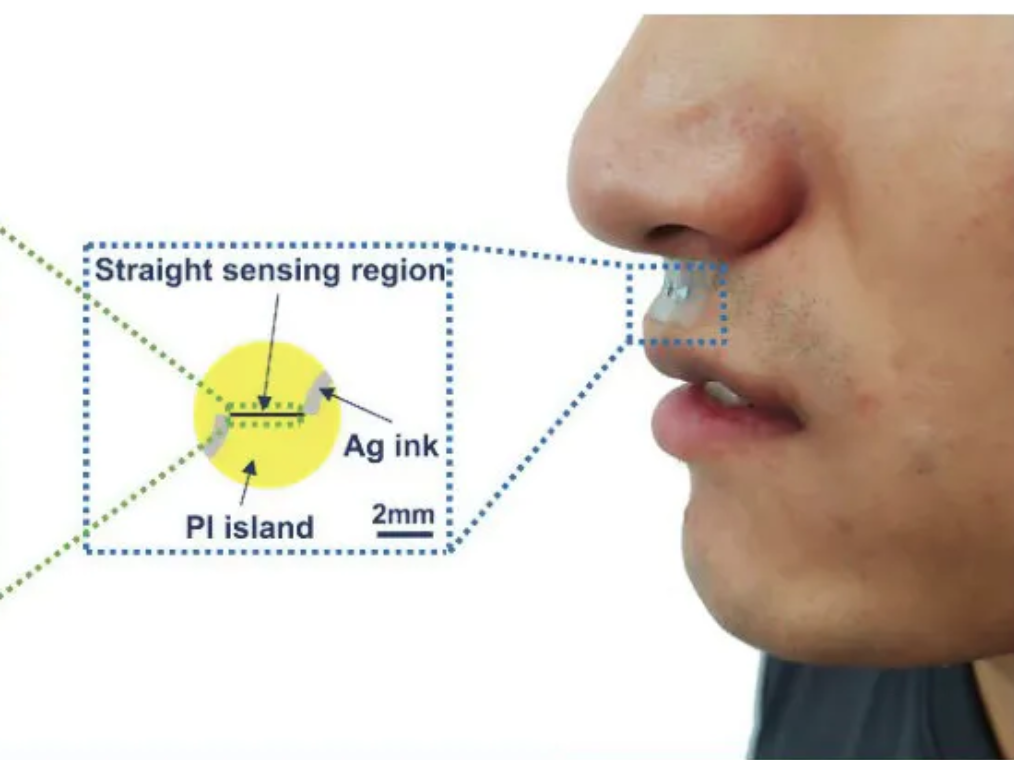 Small sticker-sensor continuously analyzes breath for broad health monitoring